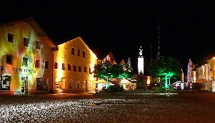 lichtkunst am marktplatz (juli 2007)